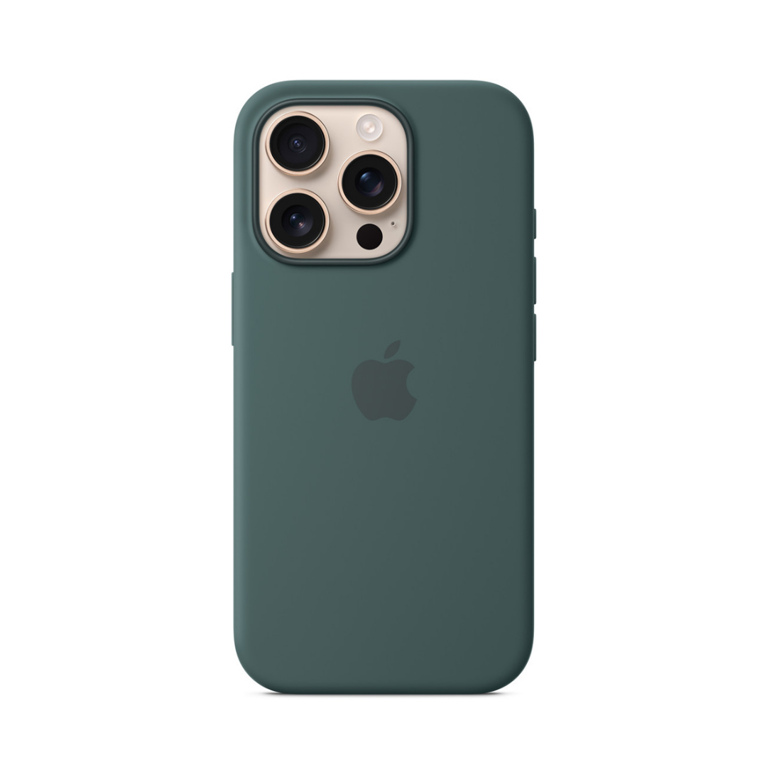 Carcasa De Silicona Con Magsafe Para El Iphone 16 Pro Verde Lago