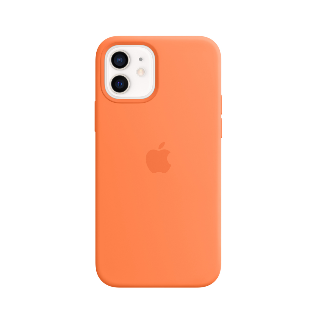 Carcasa Silicona Iphone 12/12 Pro Apple Magsafe Naranja Kumquat
