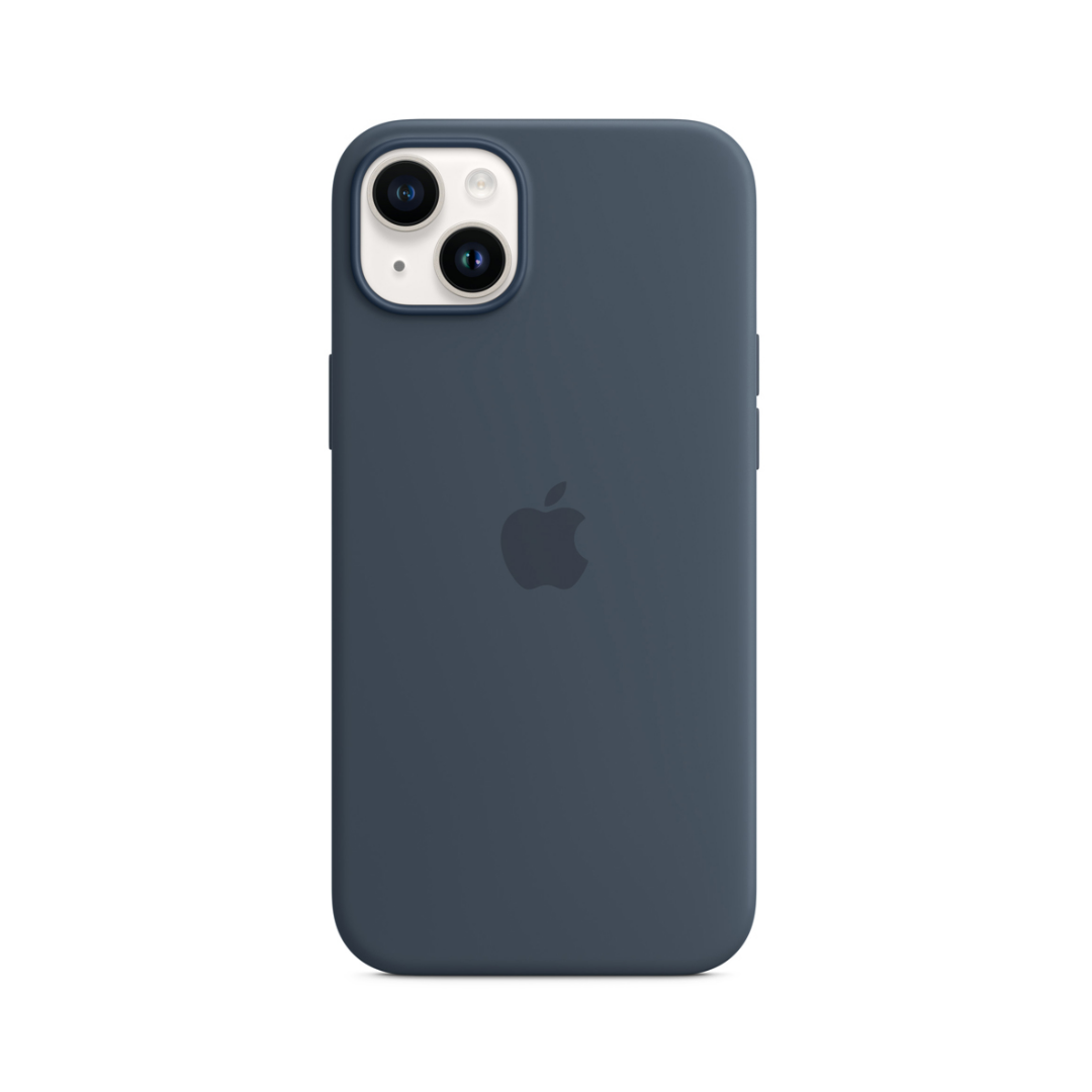 Carcasa Silicona Iphone 14 Plus Apple Magsafe Azul Tormenta