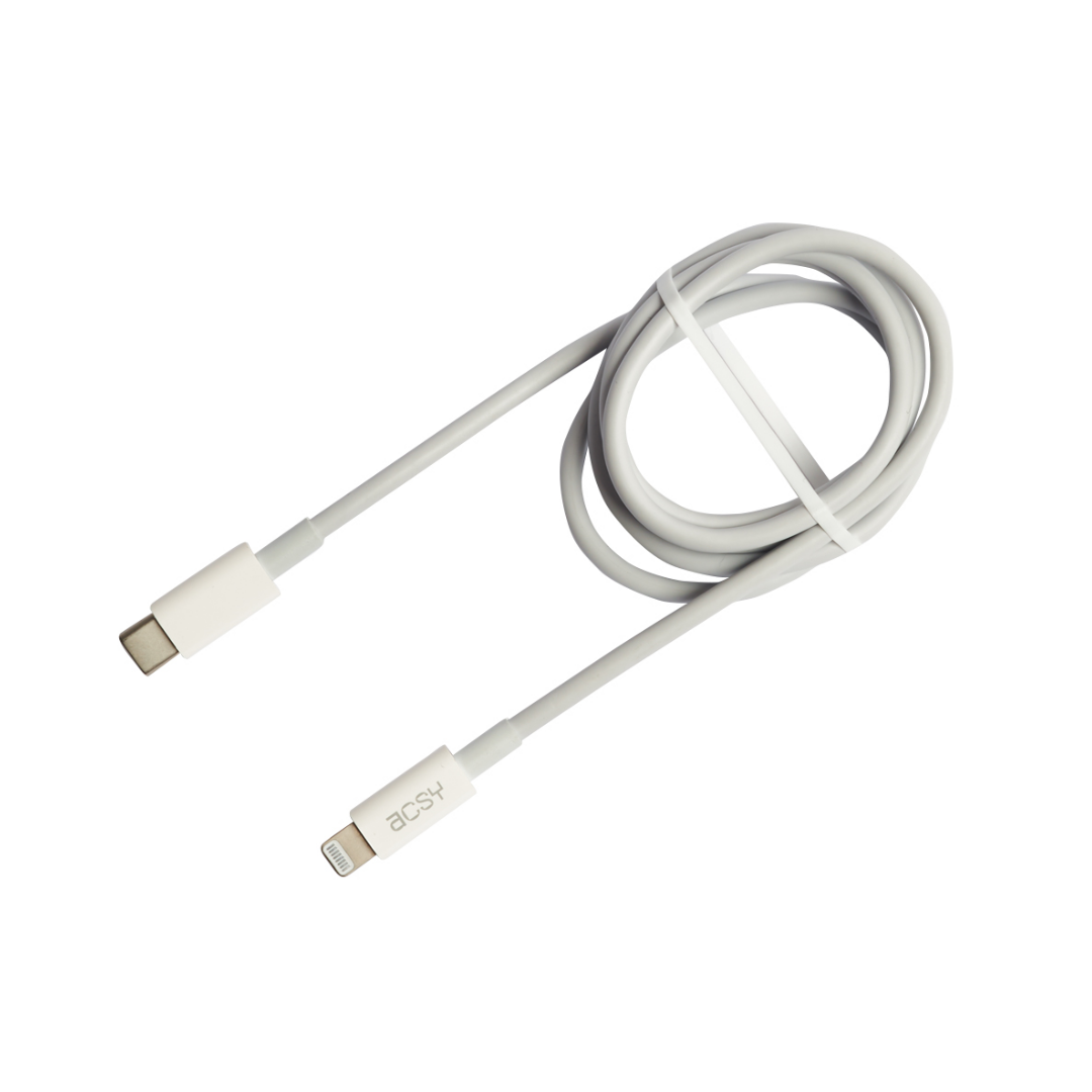 Cable Usb-C A Lightning De 1 Metro Acsy Blanco