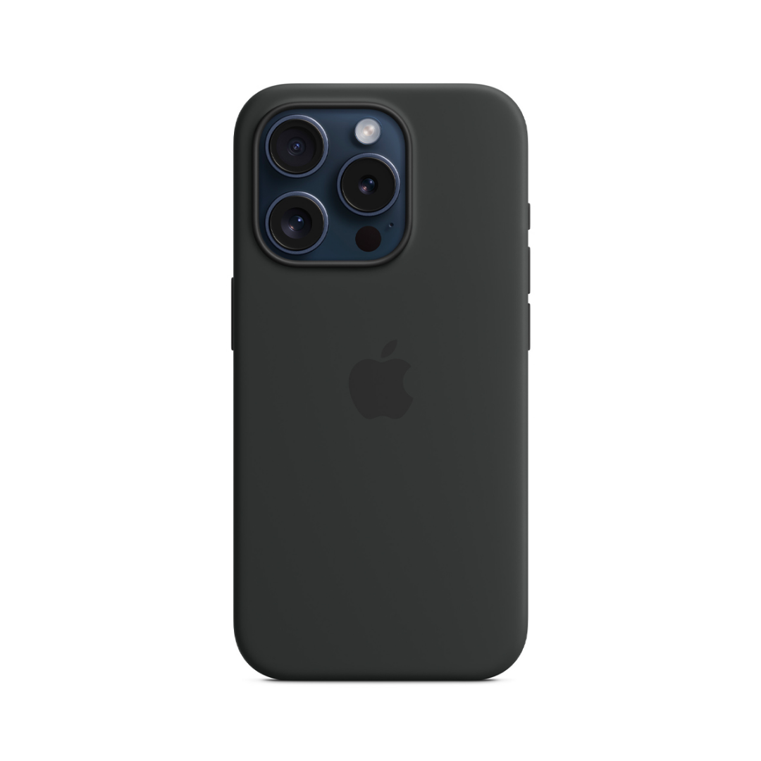 Carcasa Silicona Iphone 15 Pro Magsafe Negro