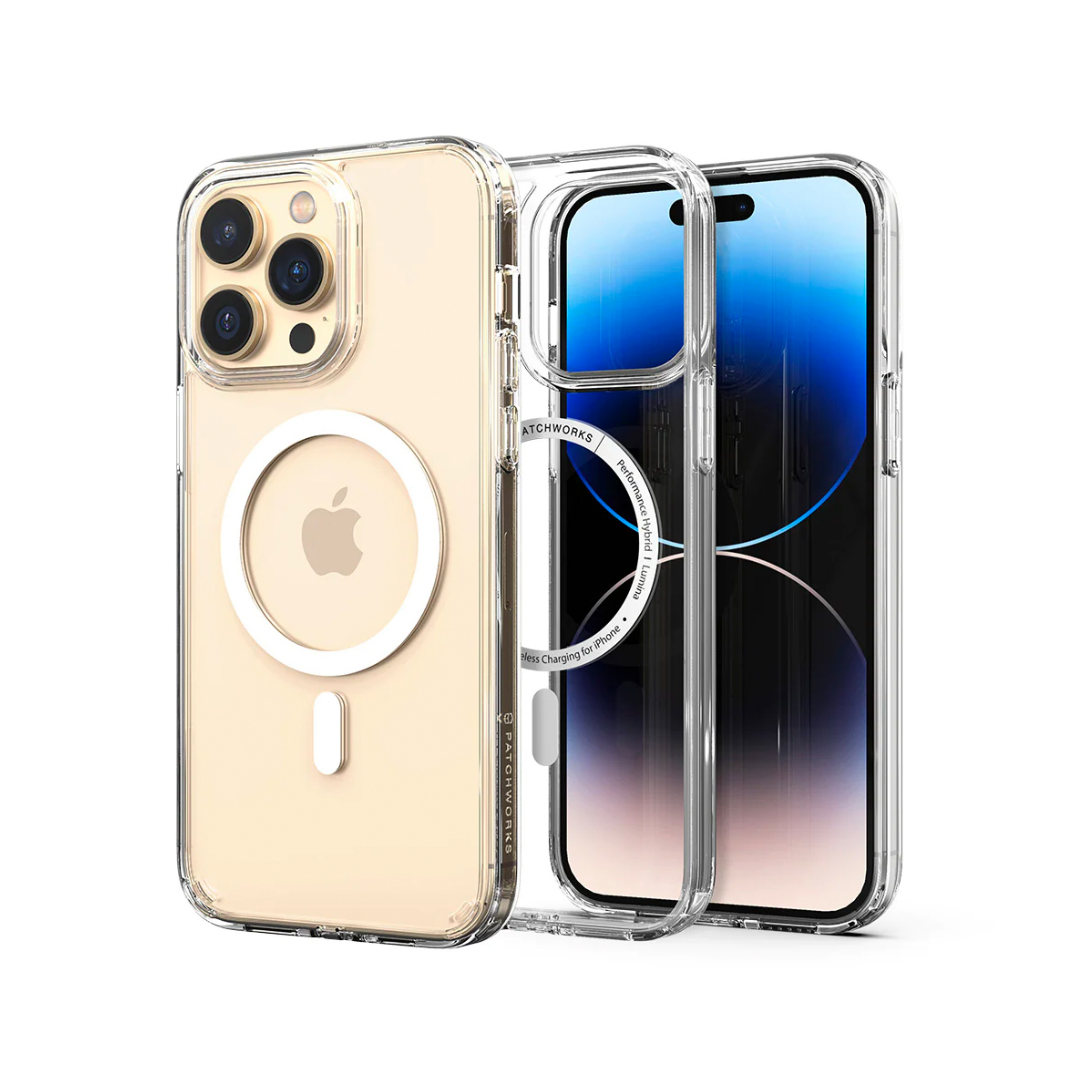 Carcasa Iphone 15 Pro Patchworks Lumina Magsafe Transparente