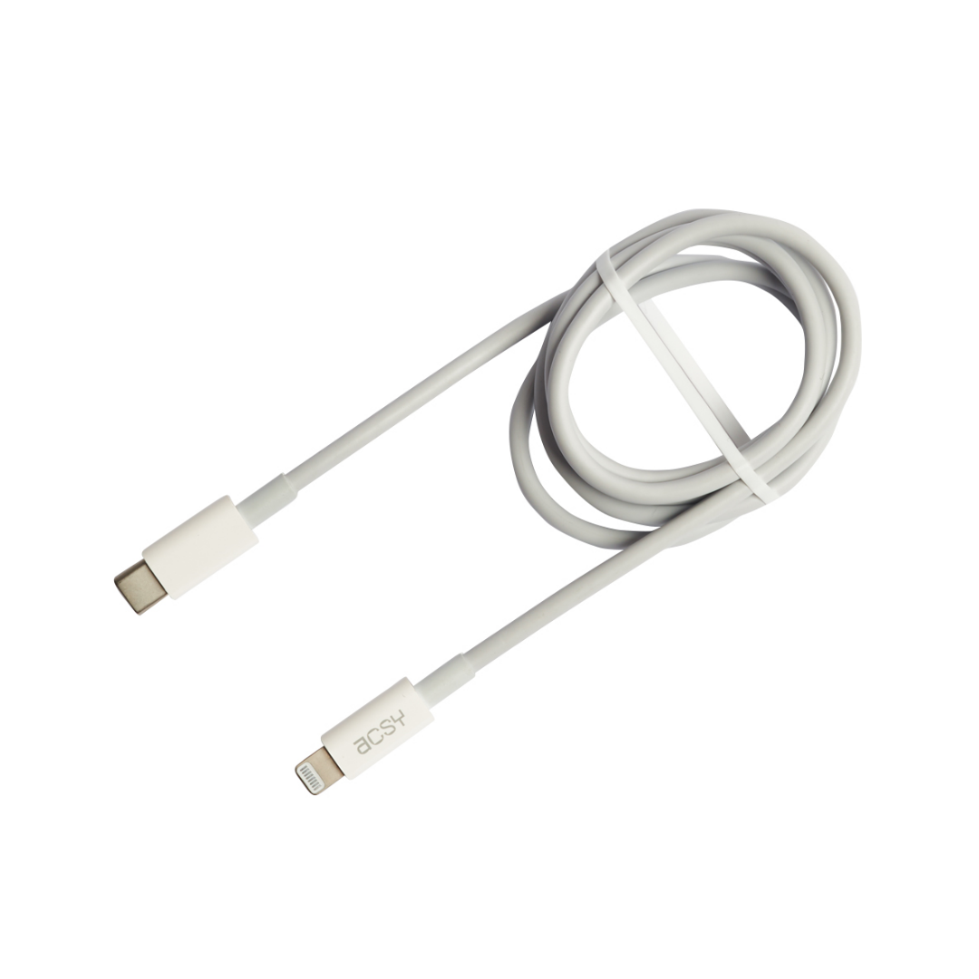 Cable Usb-C A Lightning De 1 Metro Acsy Blanco